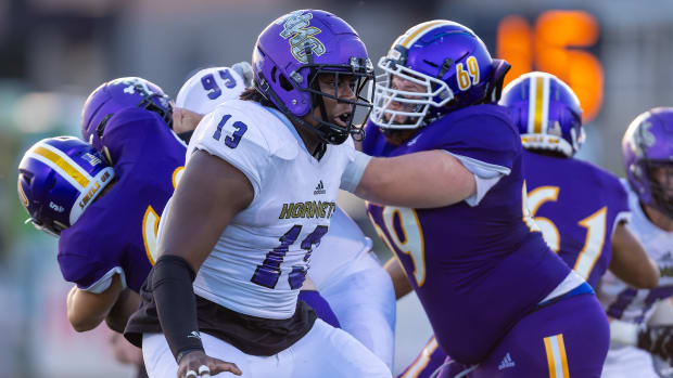 North Kansas City senior defensive lineman Edric Hill